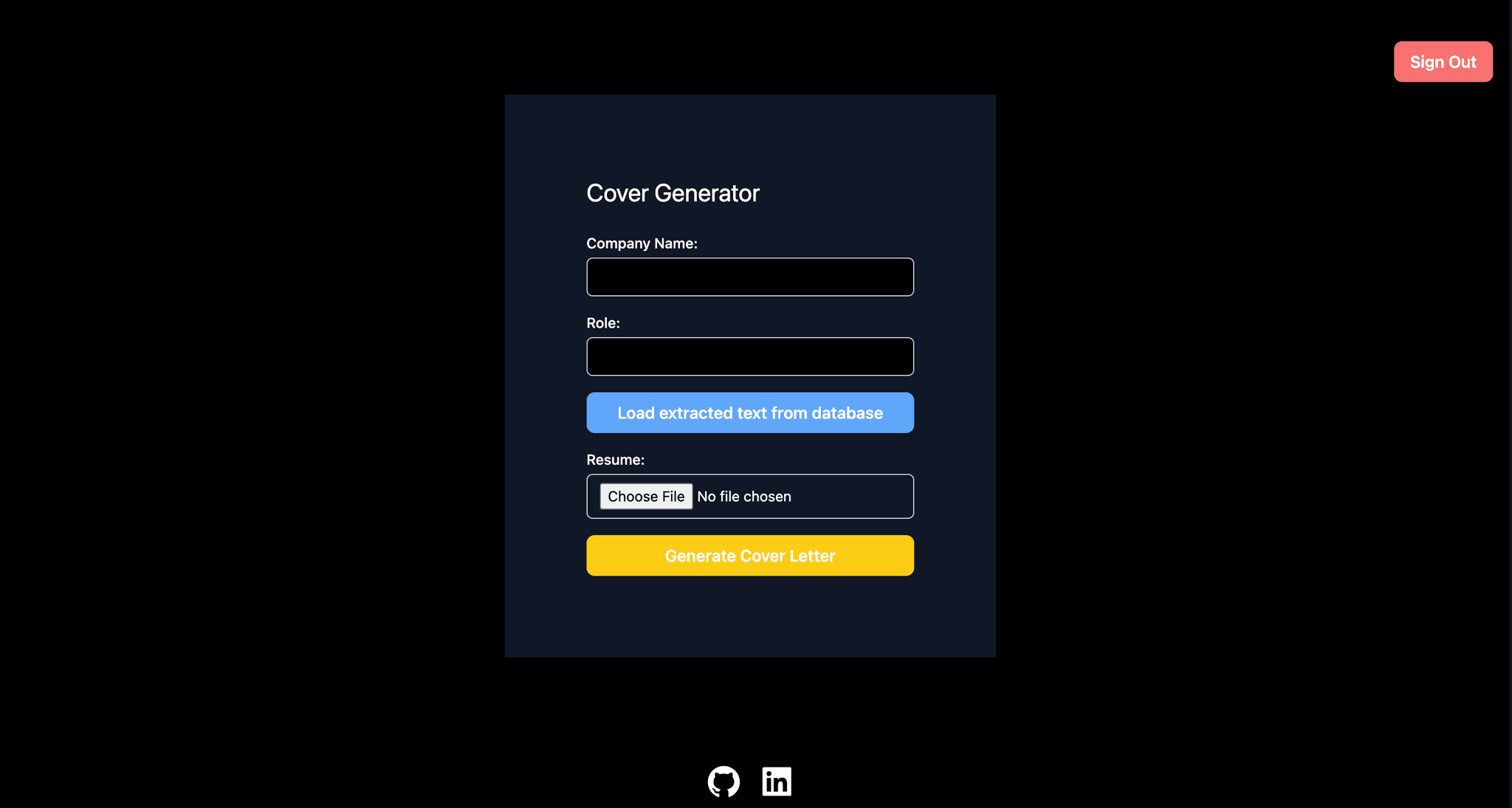 Cover Letter Generator